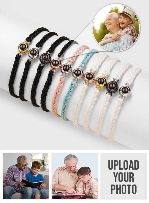 Love Grandpa - Gift for grandpa - Personalized Projection Bracelet