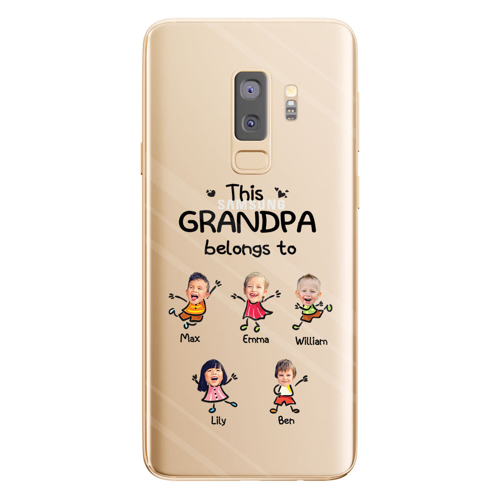 This Grandpa Belongs To - Personalized Grandpa Clear Phone Case