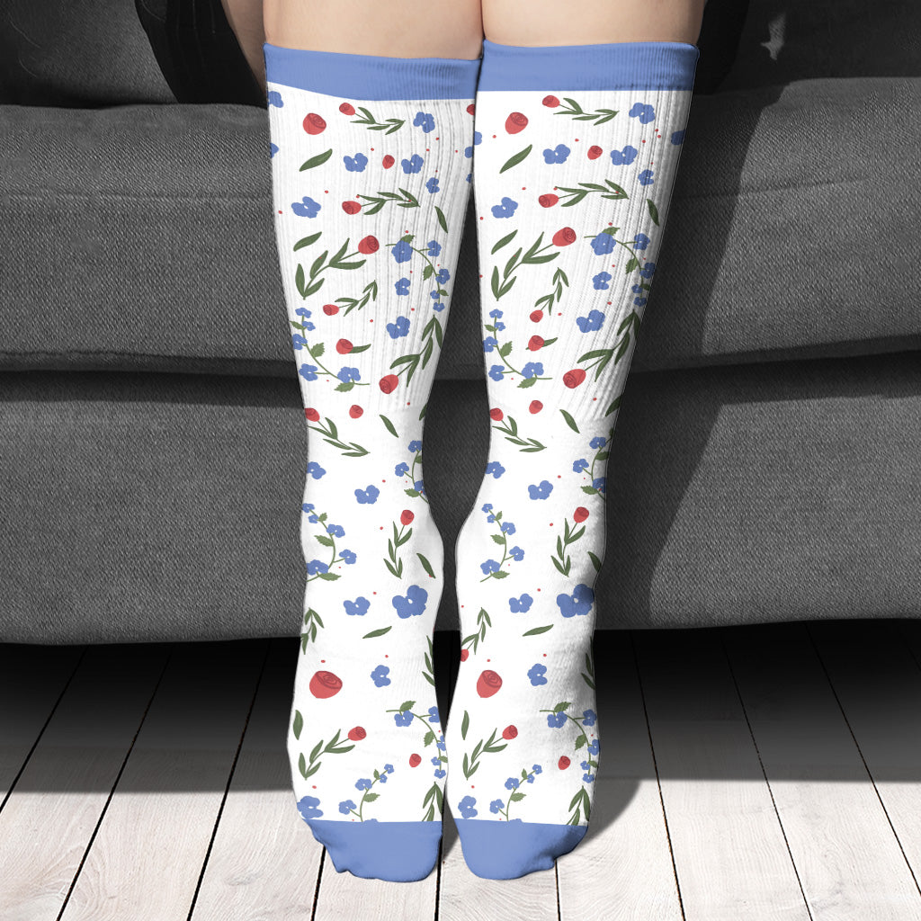 Roses Are Red - Personalized Couple Socks