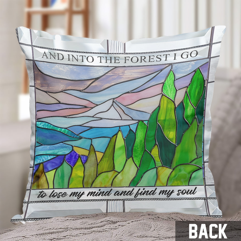 And Into The Forest I Go - Hiking Throw Pillow