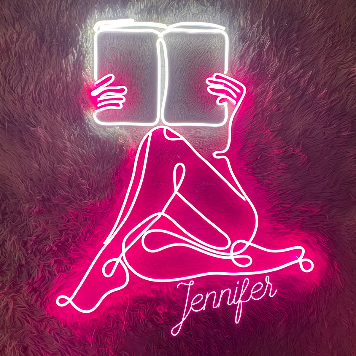 Just A Girl Who Loves Books - Personalized Book Neon Sign