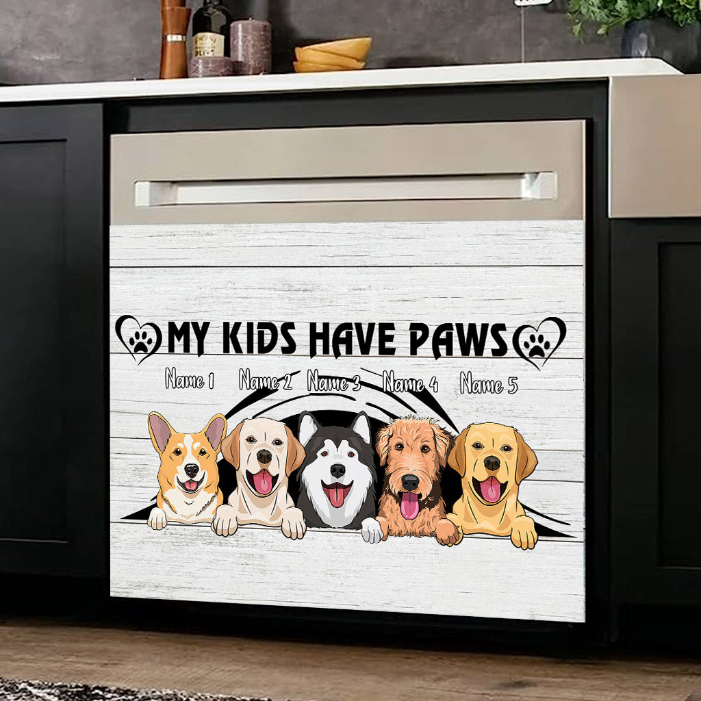 My Kids Have Paws - Personalized Dog Dishwasher Cover