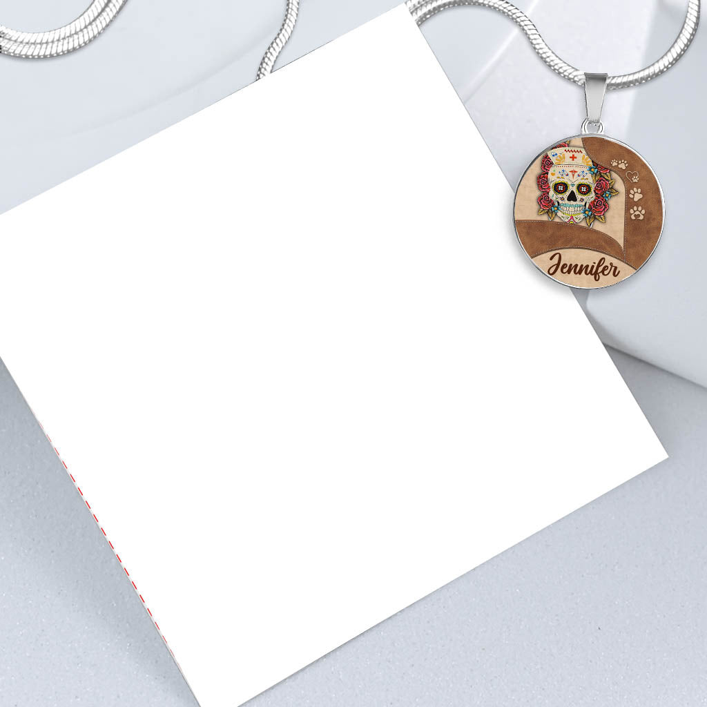 Nurse Life - Personalized Nurse Round Pendant Necklace