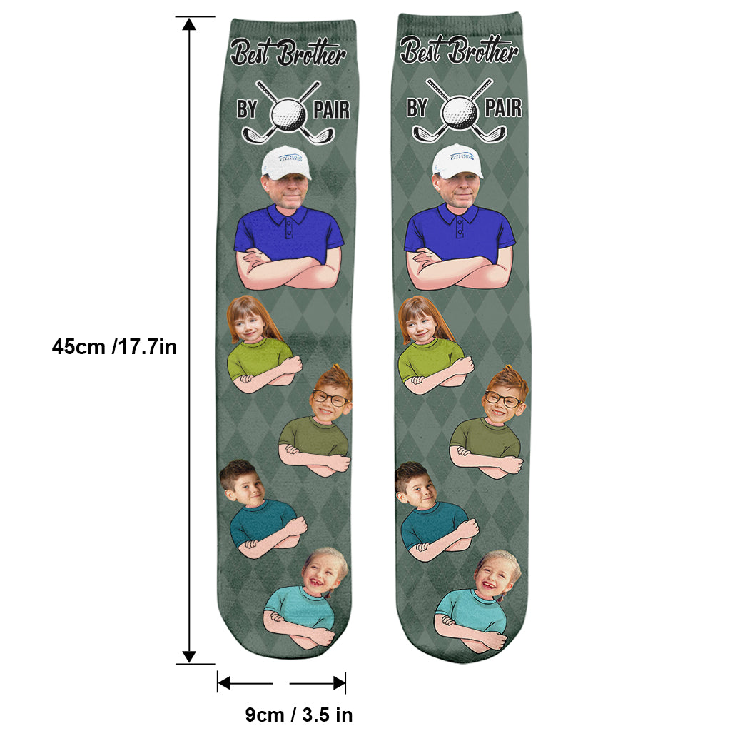 Best Dad By Par - Golf gift for dad, him, boyfriend, husband, grandpa - Personalized Socks