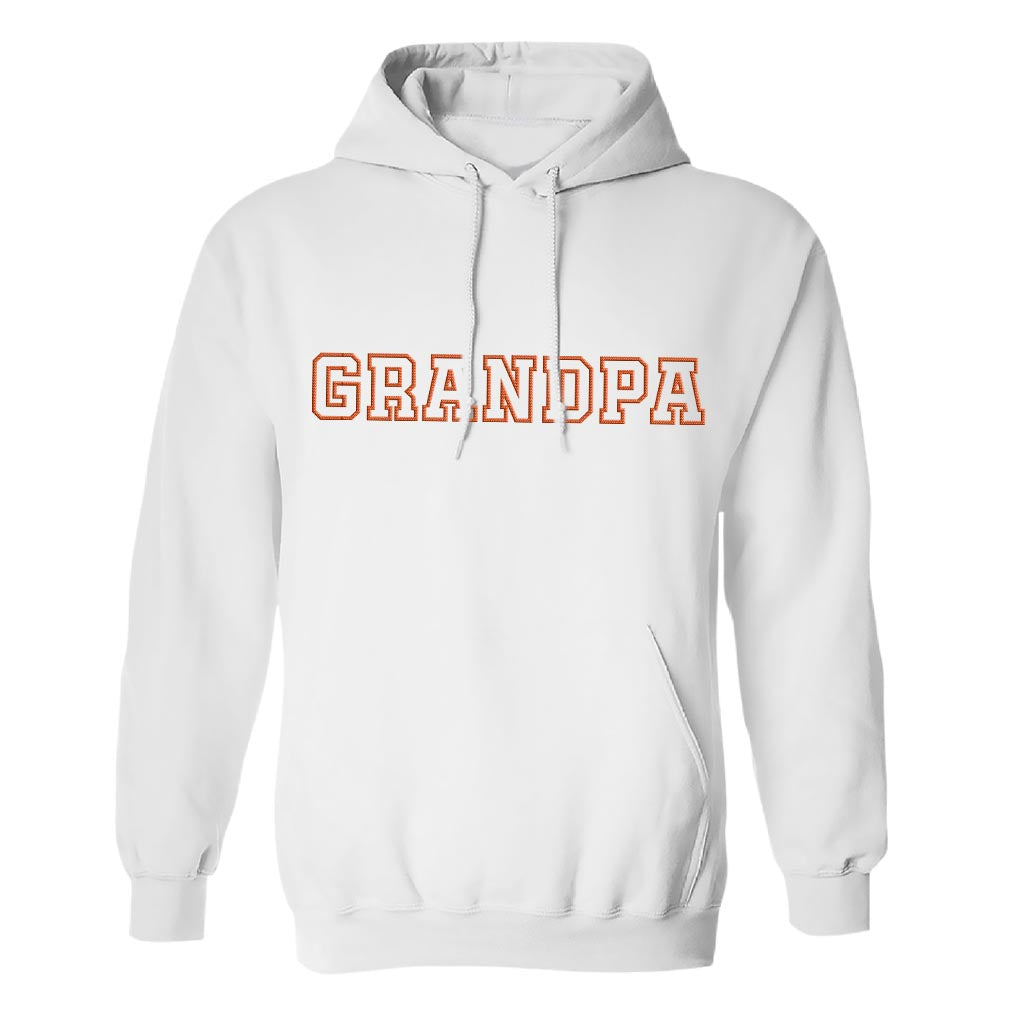 Custom Name - Personalized Grandpa Embroidered Hoodie