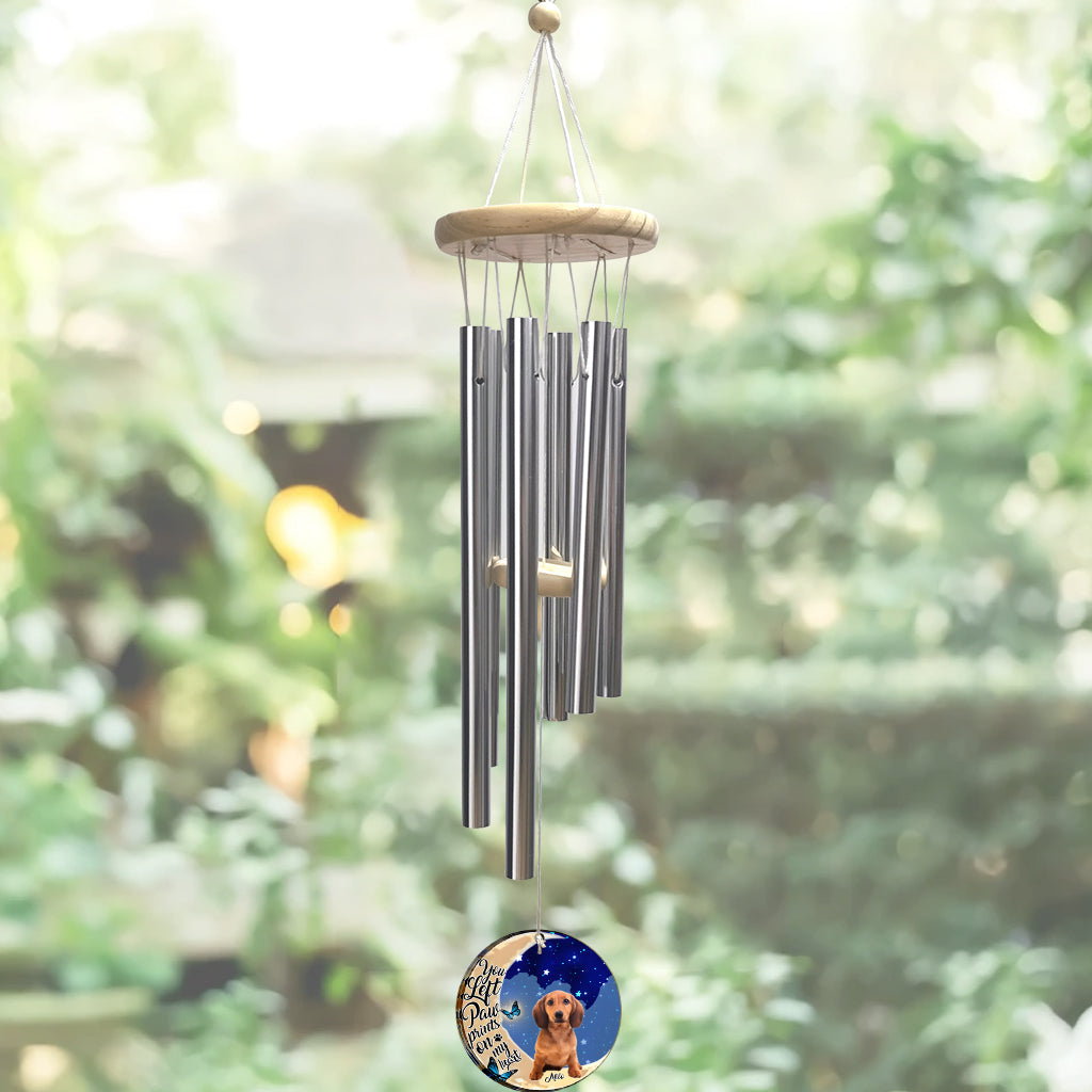 Paw Prints On My Heart - Personalized Dog Wind Chime