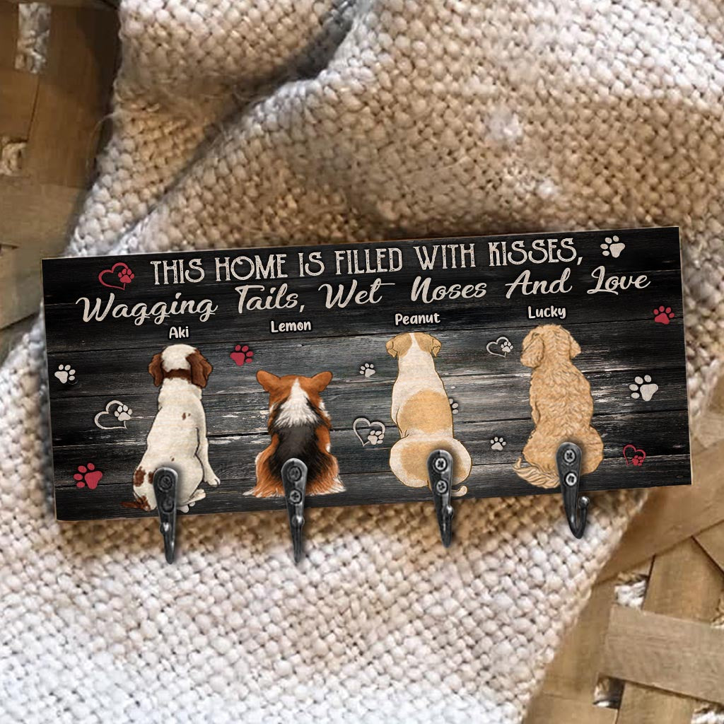 This Home Is Filled With Love - Personalized Dog Key Rack