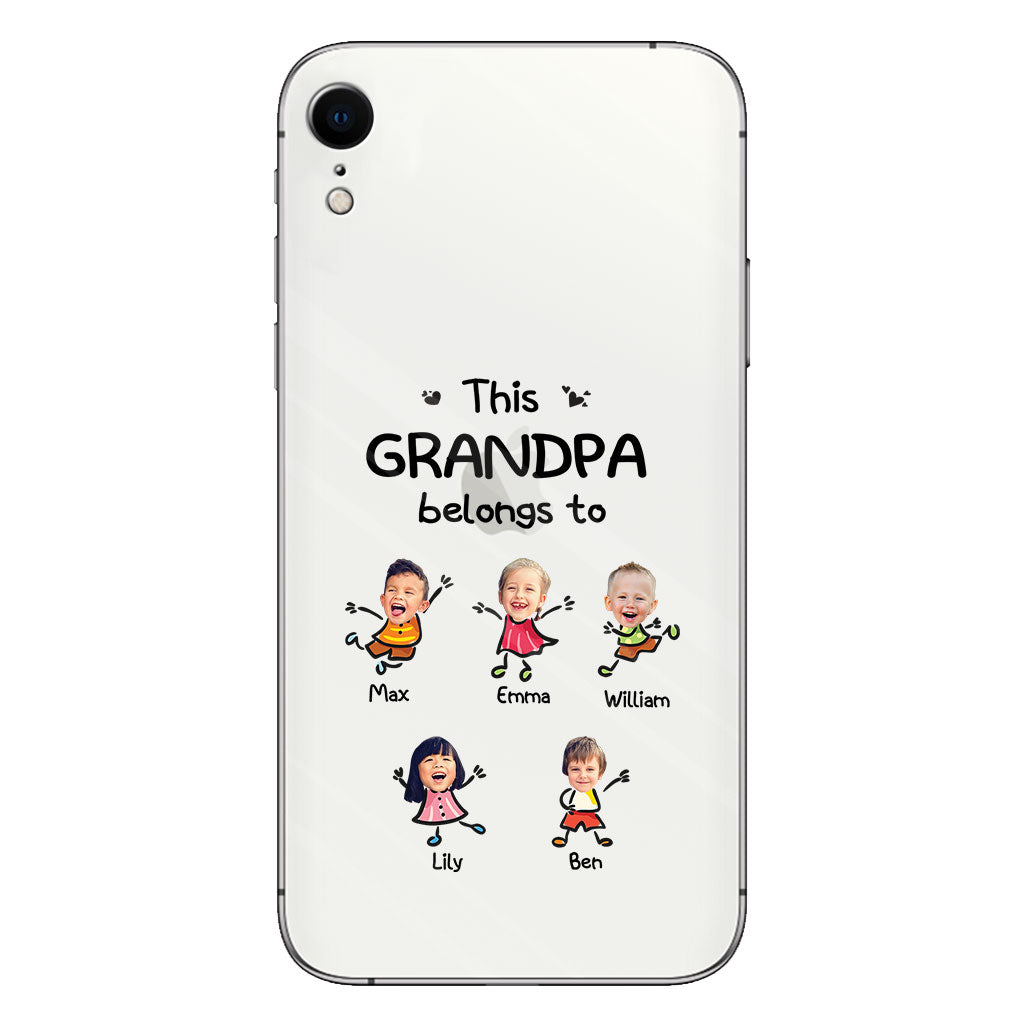 This Grandpa Belongs To - Personalized Grandpa Clear Phone Case