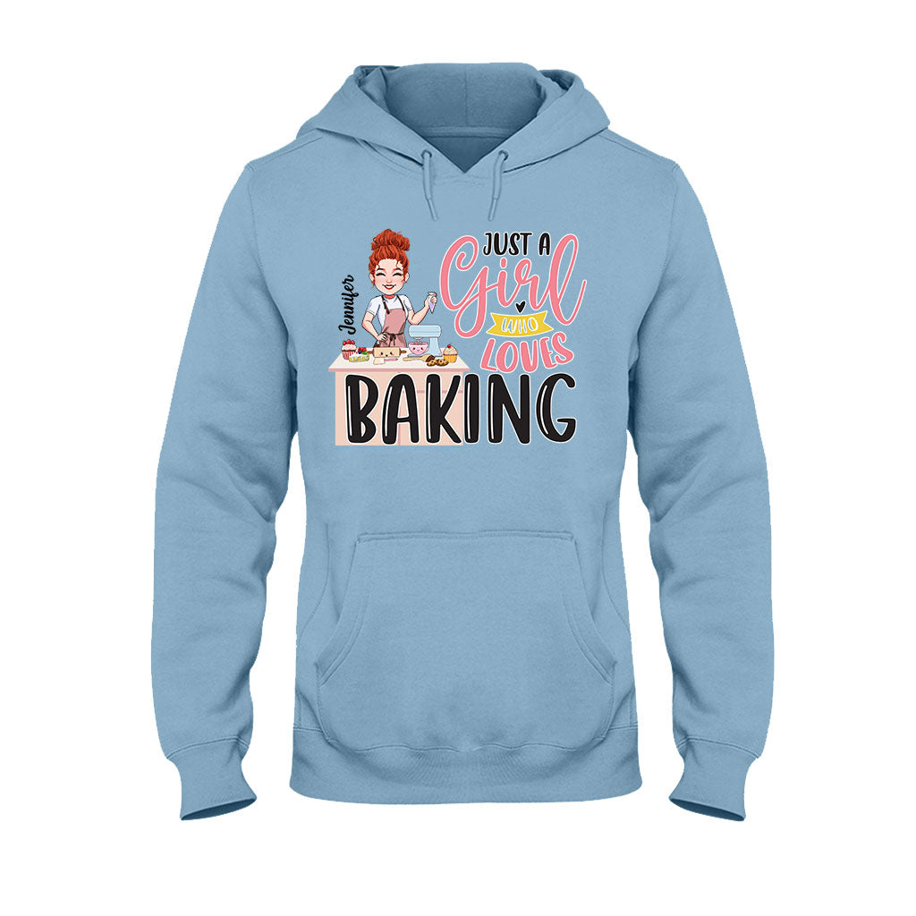 Just A Girl Who Loves Baking - Personalized Baking T-shirt and Hoodie