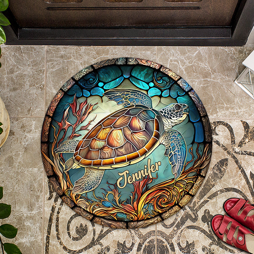 Love Turtles - Personalized Turtle Shaped Doormat