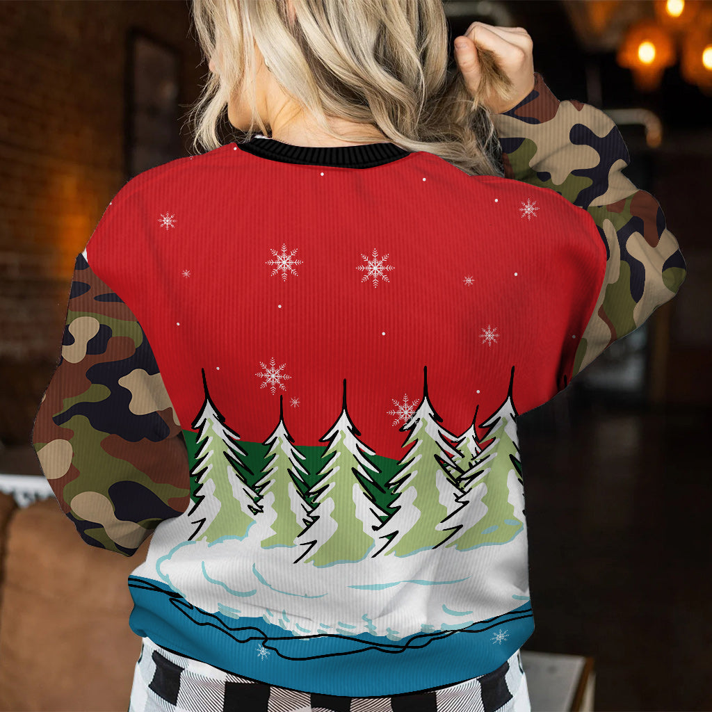 All I Want For Christmas Is More Time To Hunt - Personalized Hunting Ugly Sweater