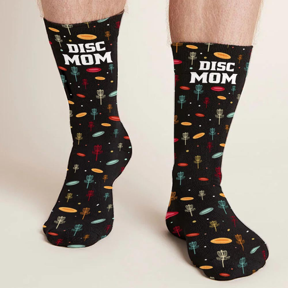 Disc Daddy - Disc Golf gift for dad, grandma, grandpa, mom - Personalized Socks