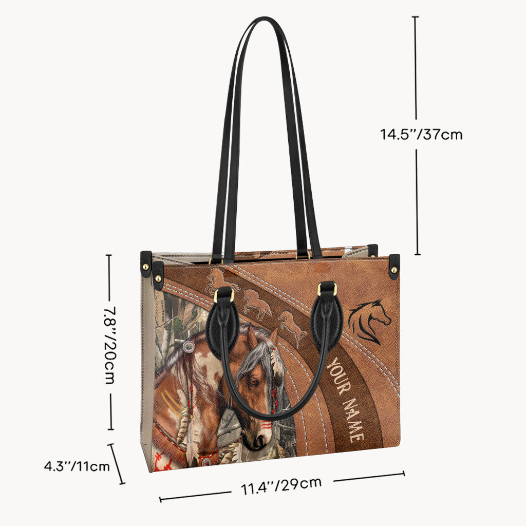 Love Horses - Personalized Horse Leather Handbag