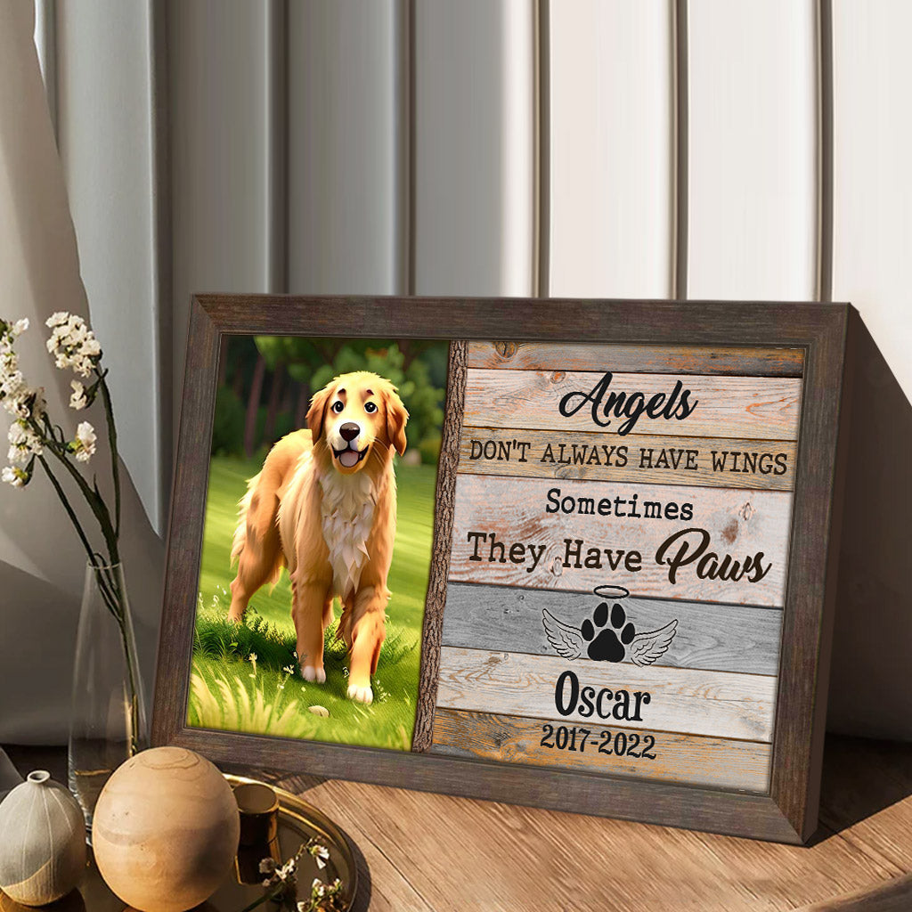 Angels Don't Always Have Wings - Personalized Dog Canvas And Poster