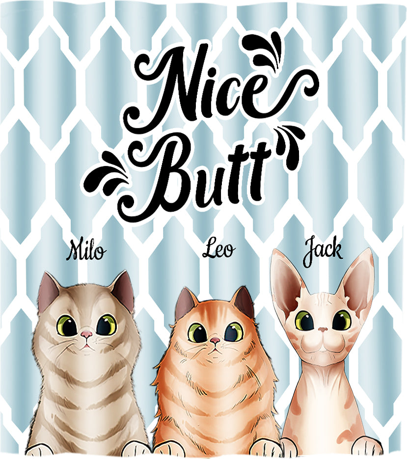 Nice butt - Dog gift for dog lover, cat lover - Personalized Shower Curtain