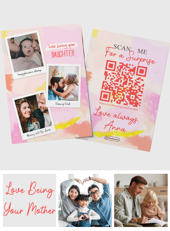 Love Being Your Daughter - Personalized QR Greeting Card