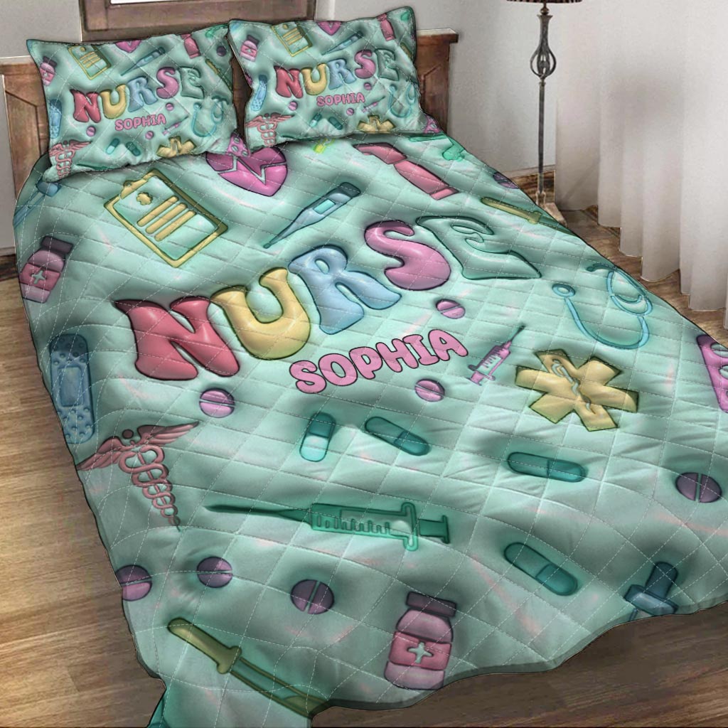 Nurse Life - Personalized Nurse Quilt Set