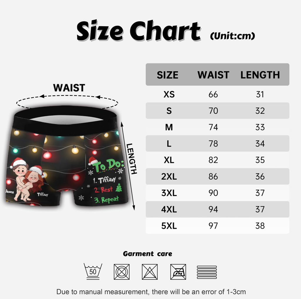 To Do List - Personalized Couple Men Boxer Briefs