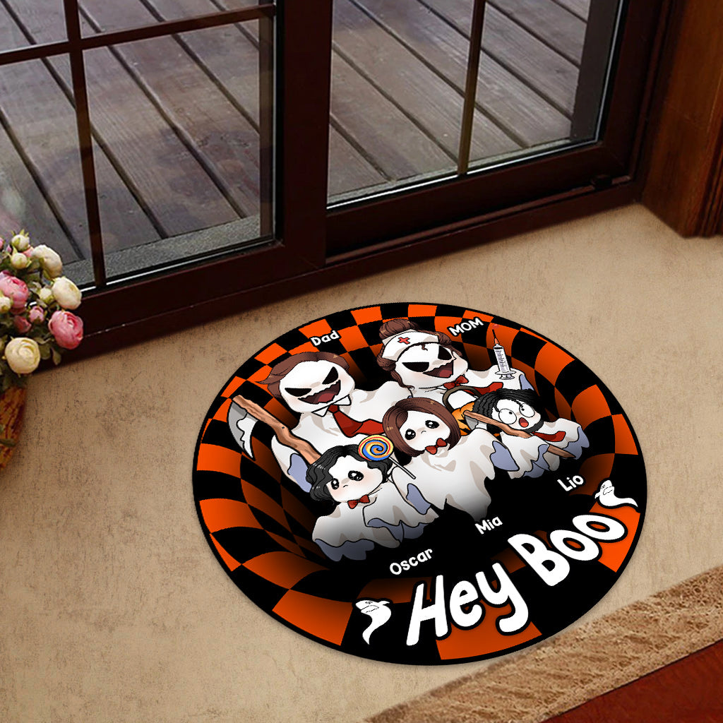 Happy Halloween - Personalized Family Shaped Doormat