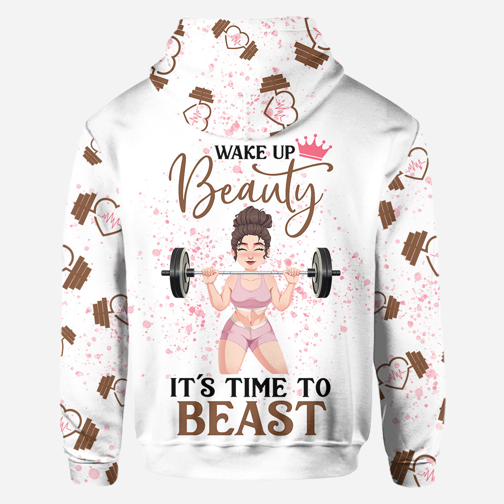 Wake Up Beauty - Personalized Fitness All Over Shirt