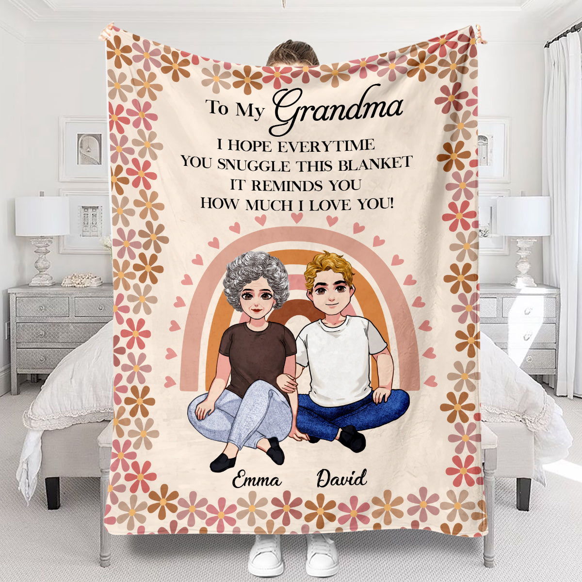 We Hope Everytime You Snuggle This Blanket - Gift for mom, grandma - Personalized Blanket