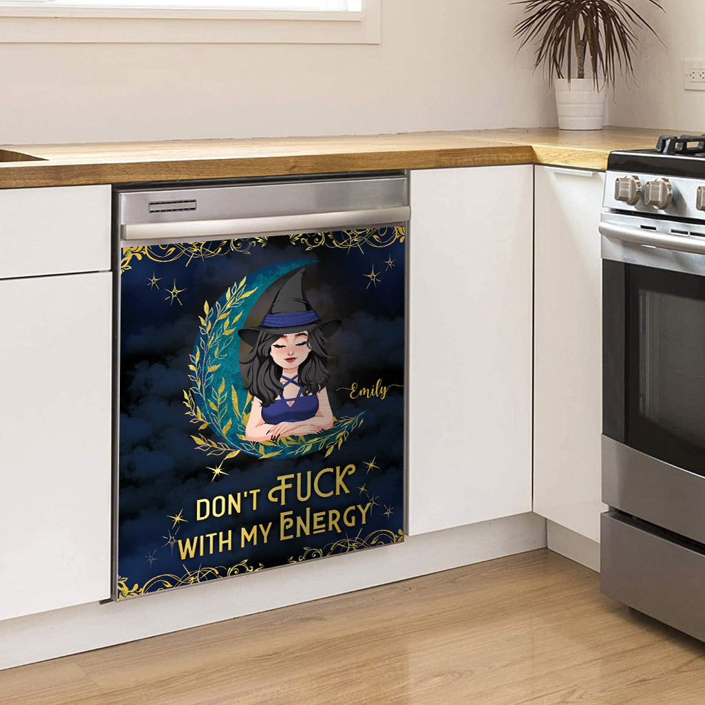 Don't F With My Energy - Personalized Witch Dishwasher Cover