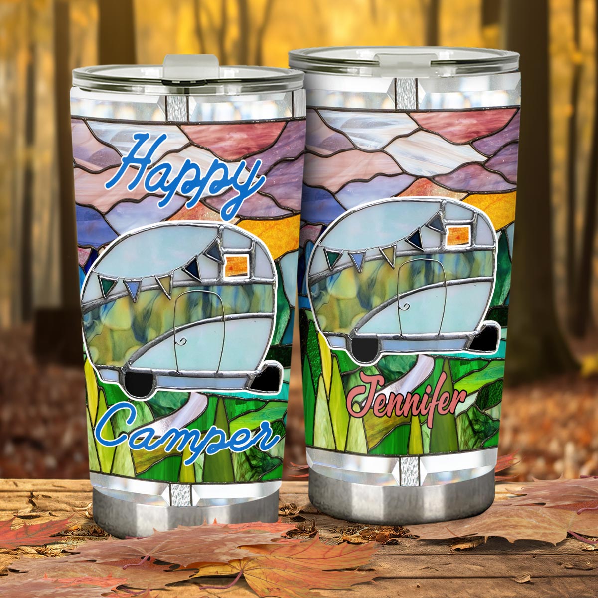 Happy Camper - Personalized Camping Tumbler