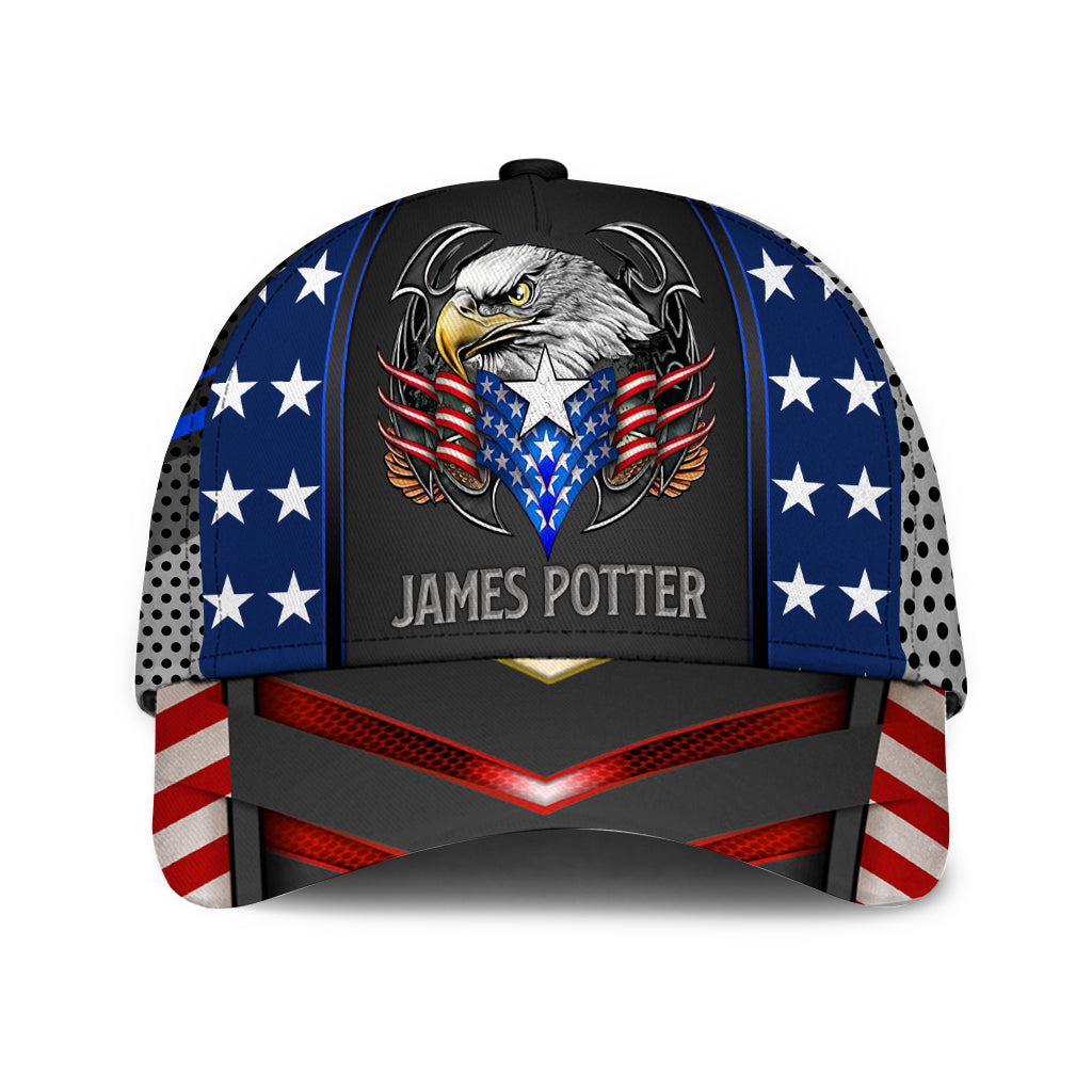 Eagle American Flag - Personalized Veteran Classic Cap
