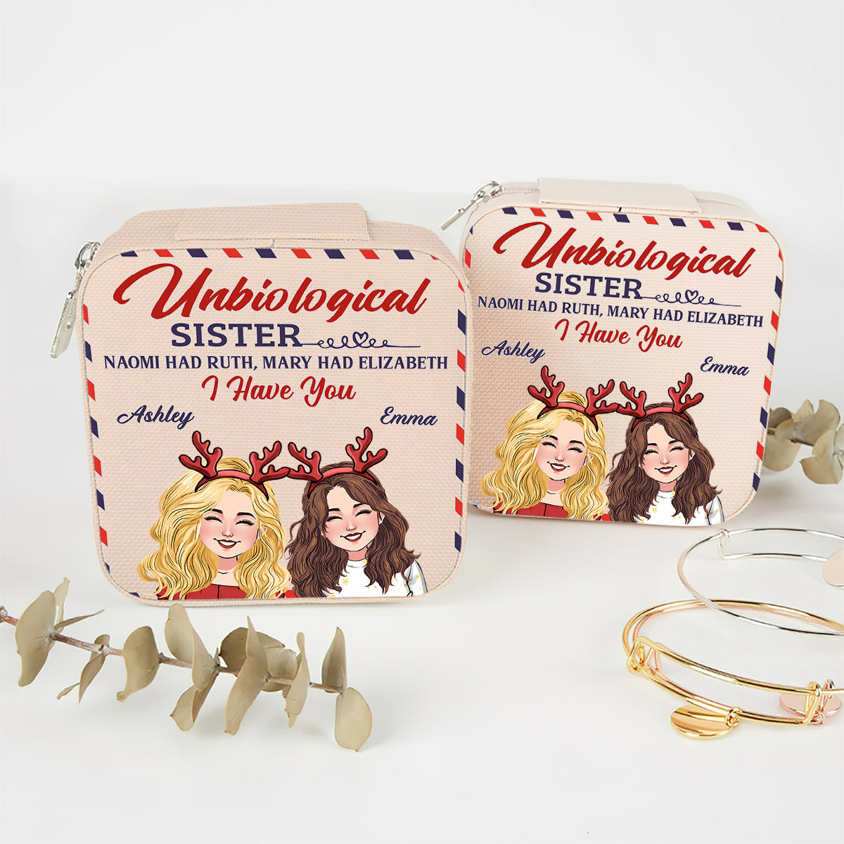 Unbiological Sister - Personalized Bestie Jewelry Box