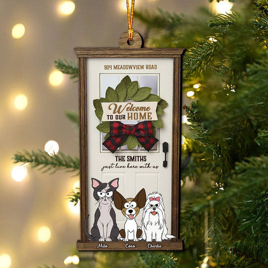 Welcome To Our Home - Personalized Dog Ornament