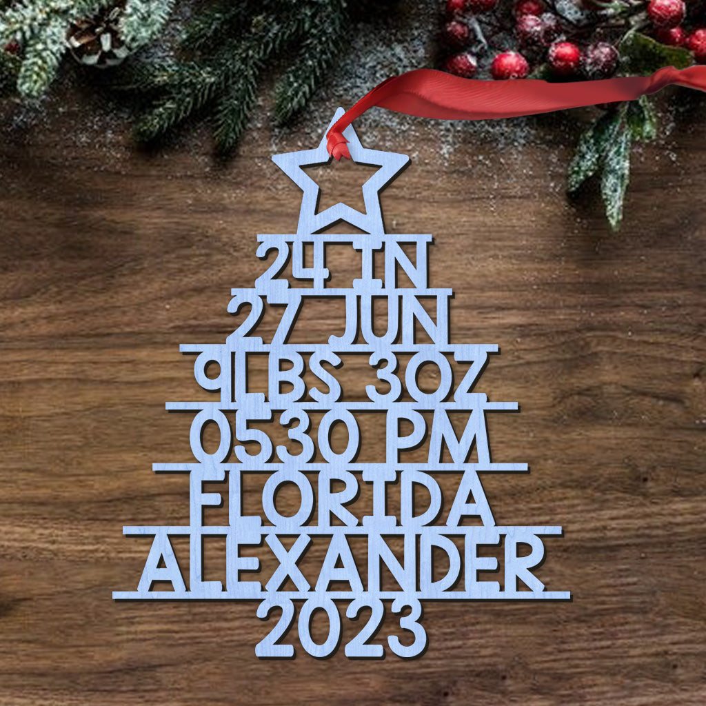 Baby's First Christmas - Gift for Newborn, mom, dad - Personalized Ornament