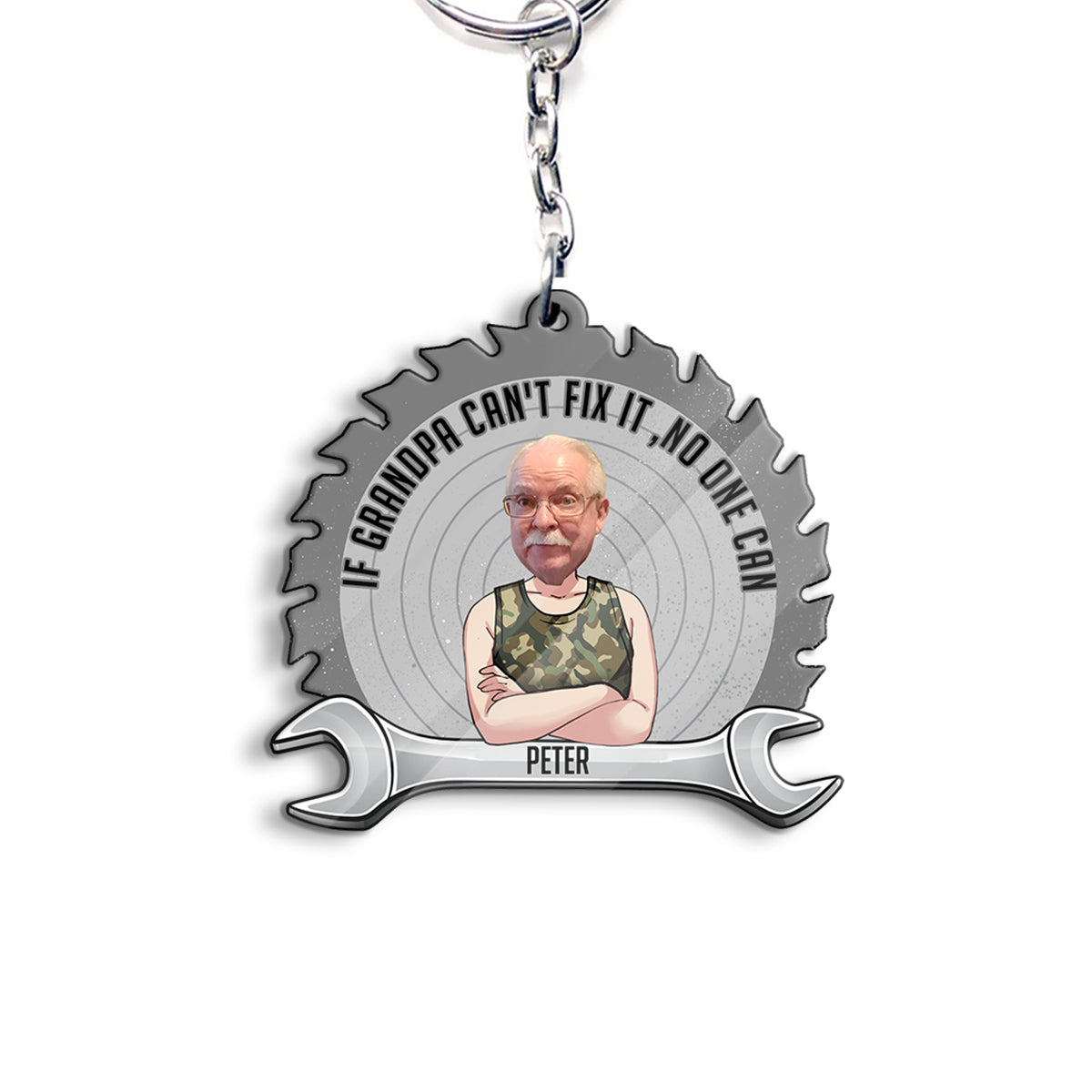 If Dad Can't Fix - Gift for dad, grandpa - Personalized Keychain