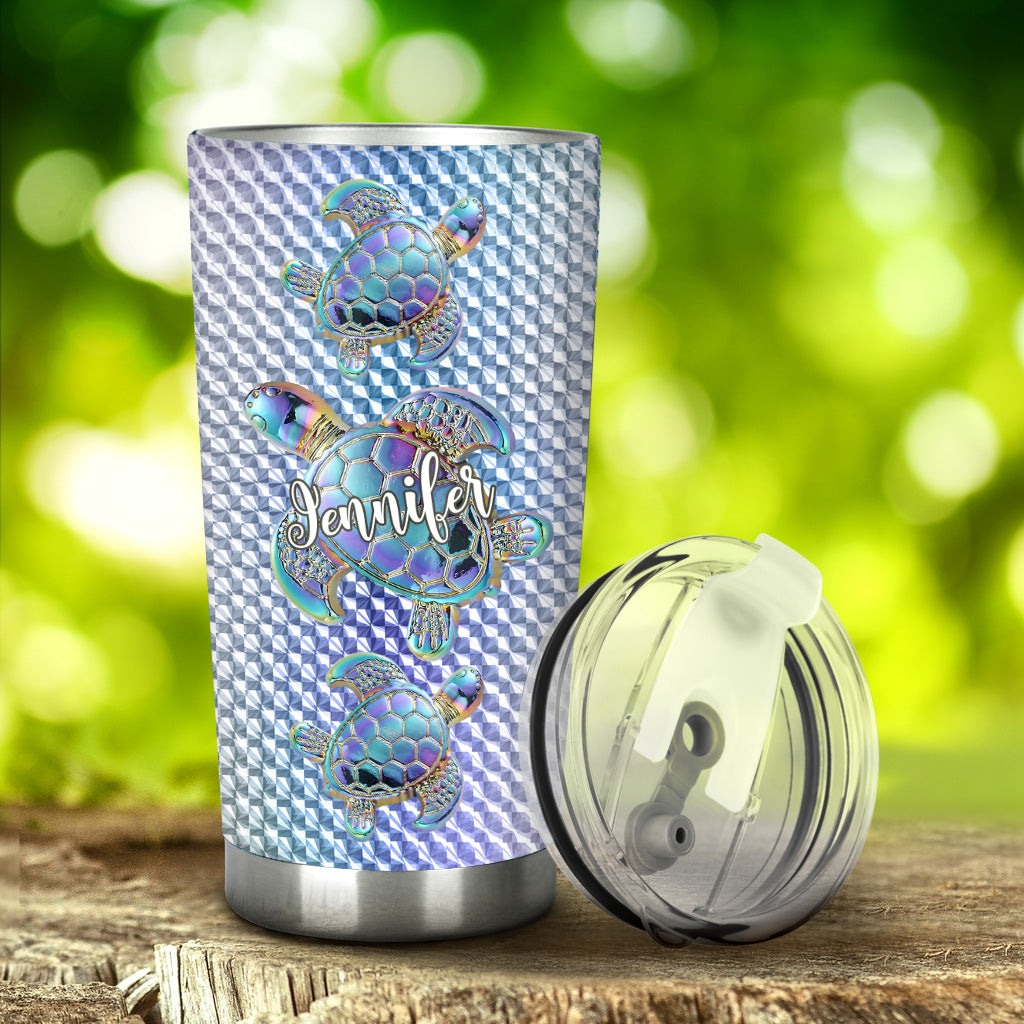 Salty Lil Beach - Personalized Turtle Tumbler