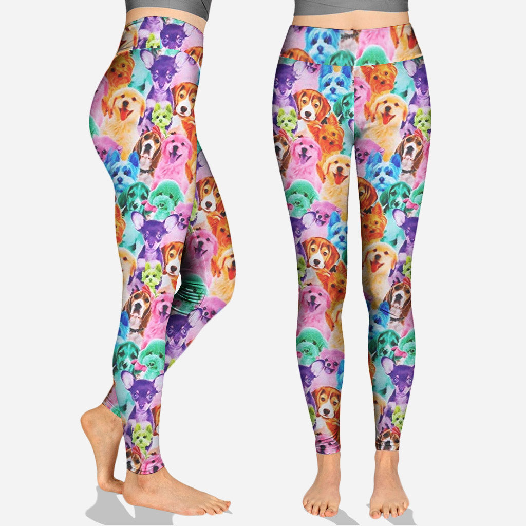 Photo Insert Transferring Into Colorful Style - Personalized Cat Hoodie and Leggings