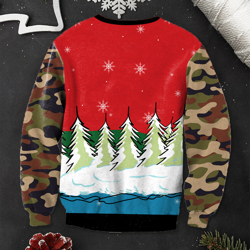 All I Want For Christmas Is More Time To Hunt - Personalized Hunting Ugly Sweater