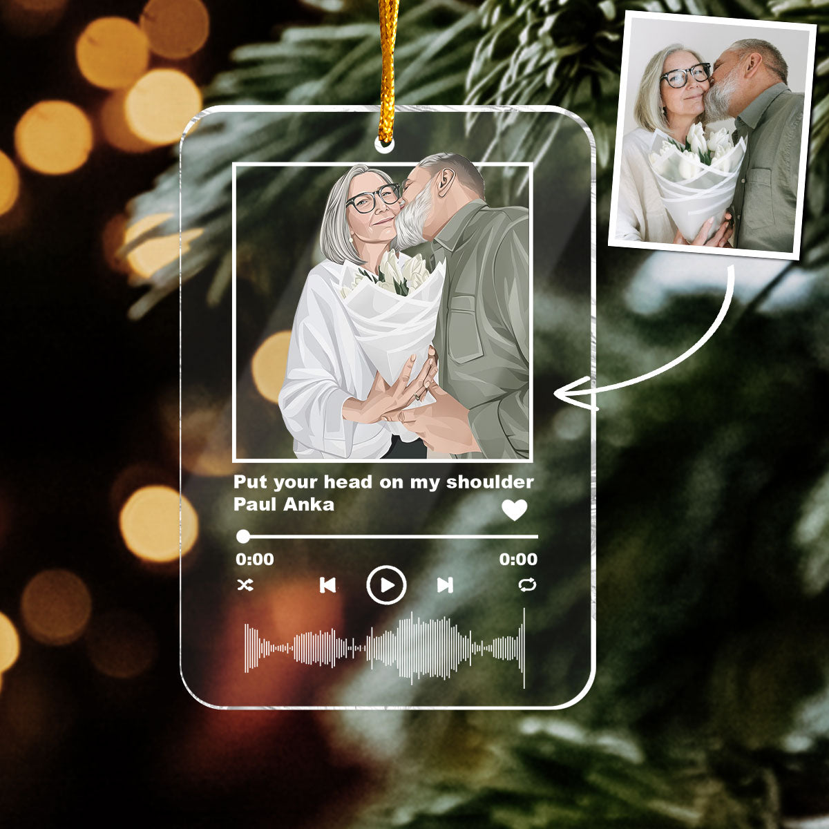 Our Favorite Song - gift for husband, wife - Personalized Transparent Ornament