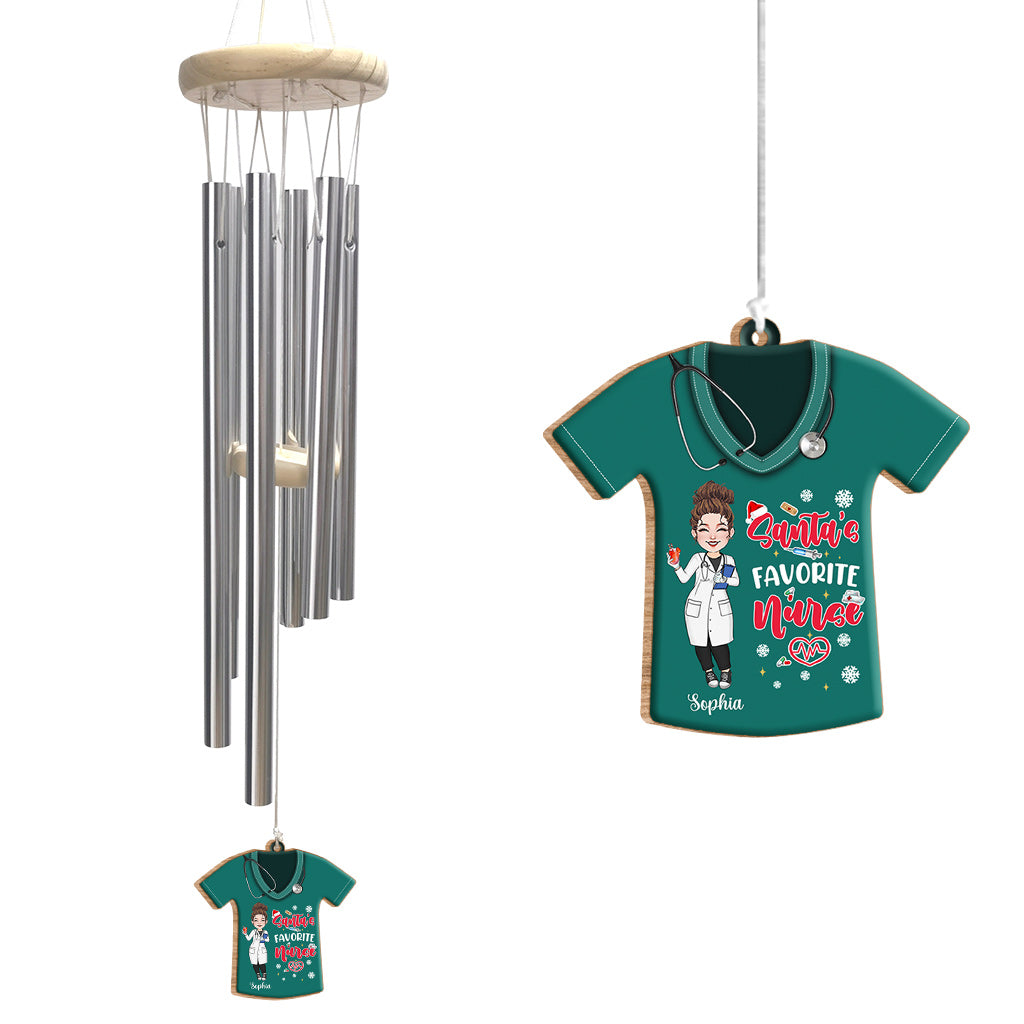 Santa's Favorite Nurse - Personalized Nurse Wind Chime