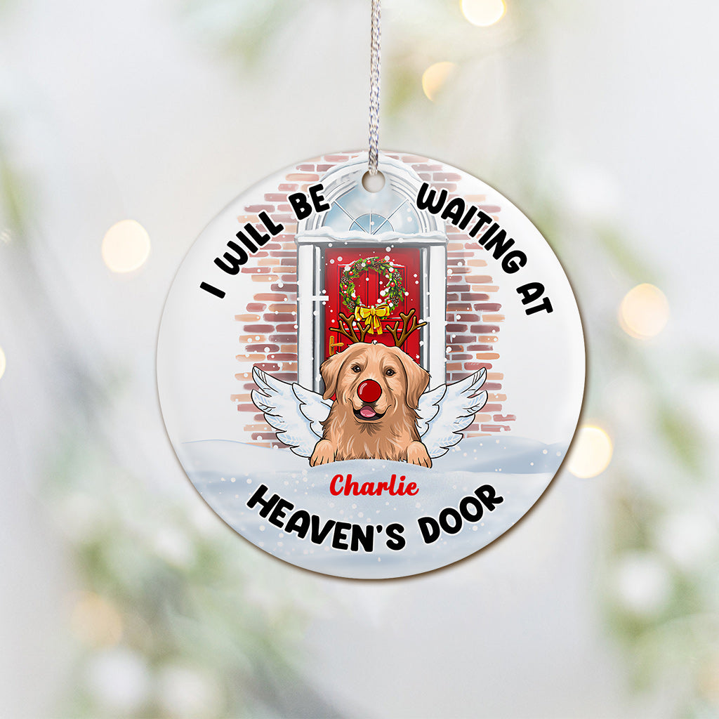 I'll Be Waiting At Heaven's Door - Personalized Dog Ornament