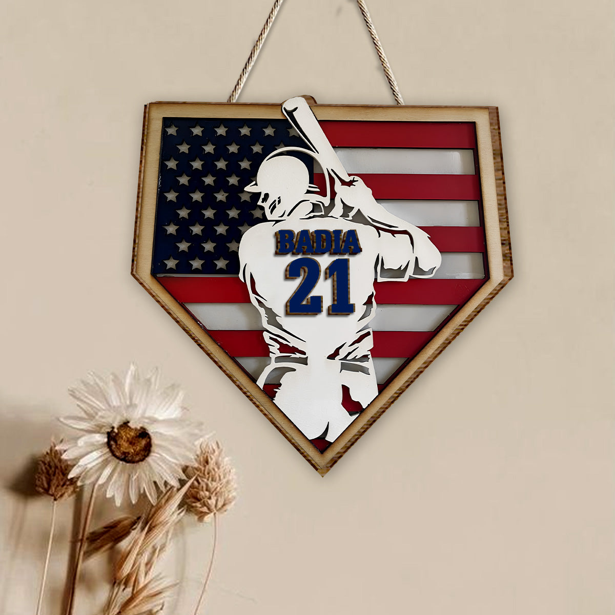 Baseball Season - Personalized Baseball 2 Layered Wood Sign / Wood Plaque