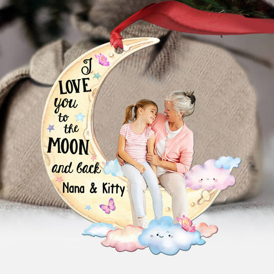 I Love You To The Moon And Back - Personalized Grandma Ornament