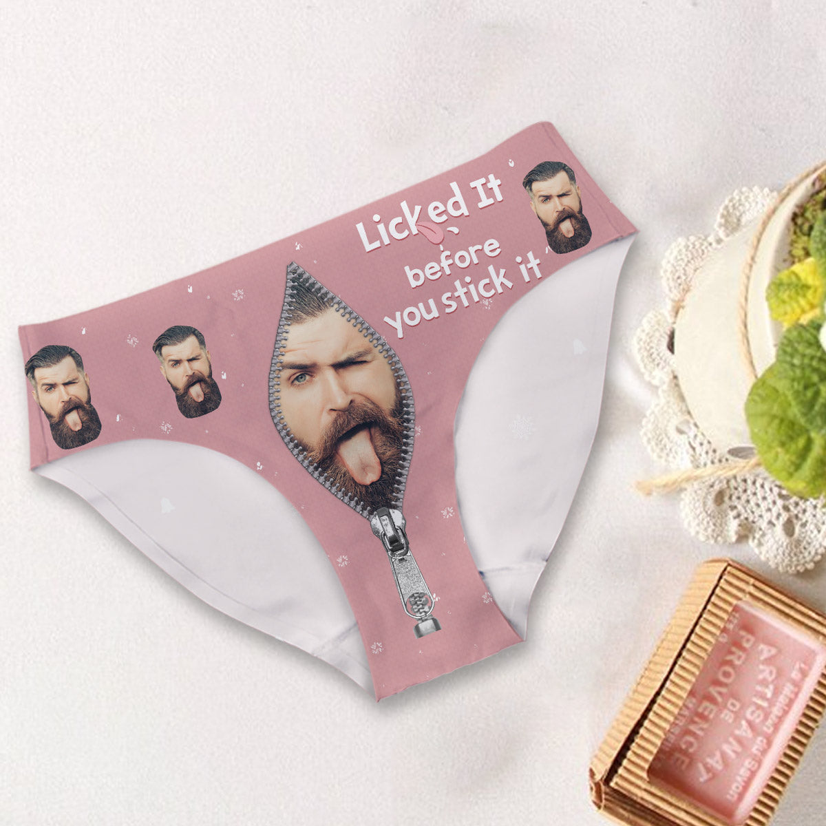 Lick It Before You Stick It - Personalized Couple Women's Briefs