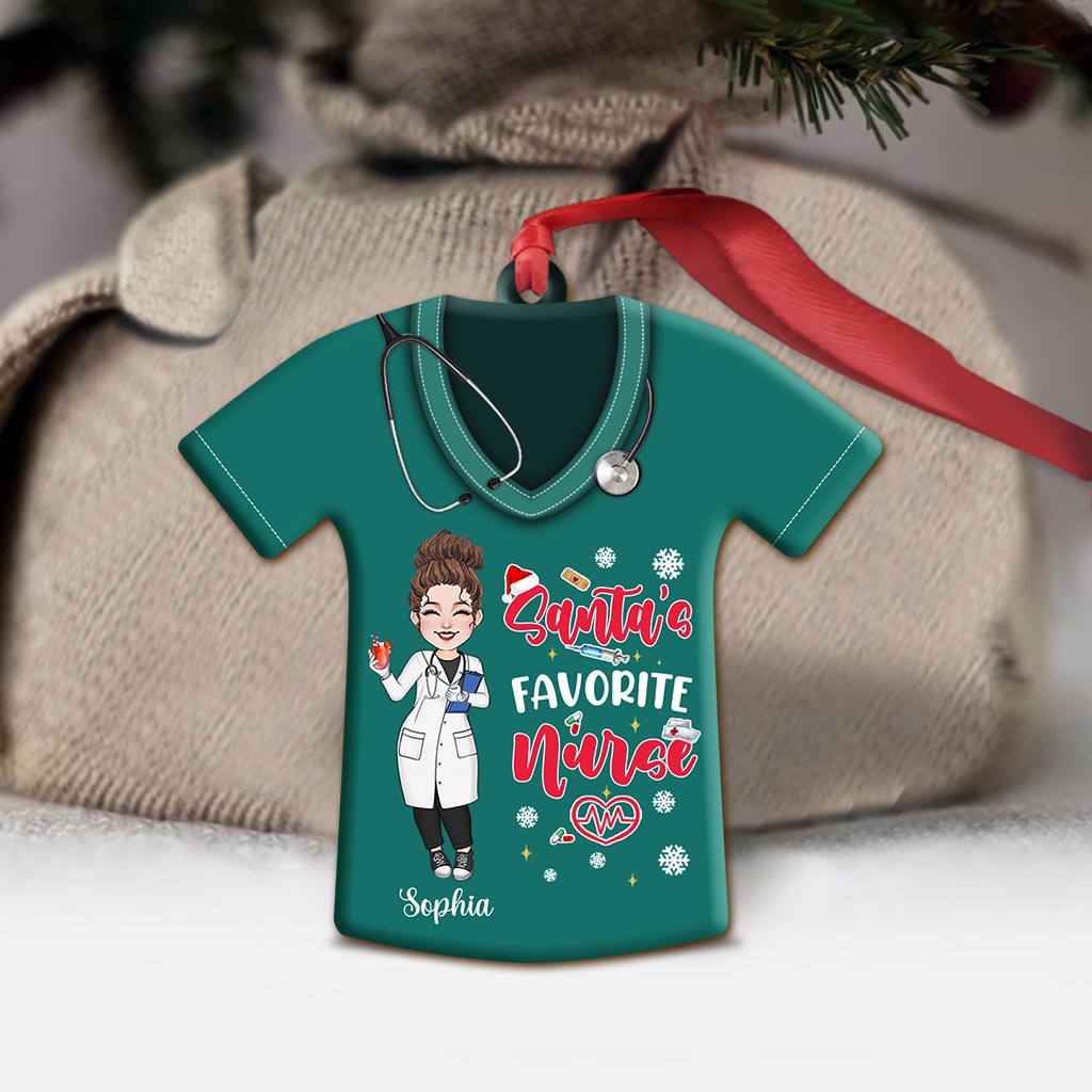 Santa's Favorite Nurse - Personalized Nurse Ornament