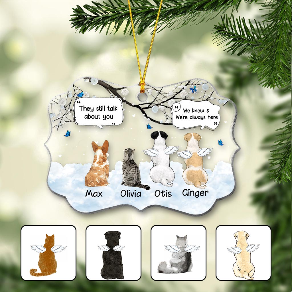 They Still Talk About You - Personalized Dog Medallion Transparent Ornament