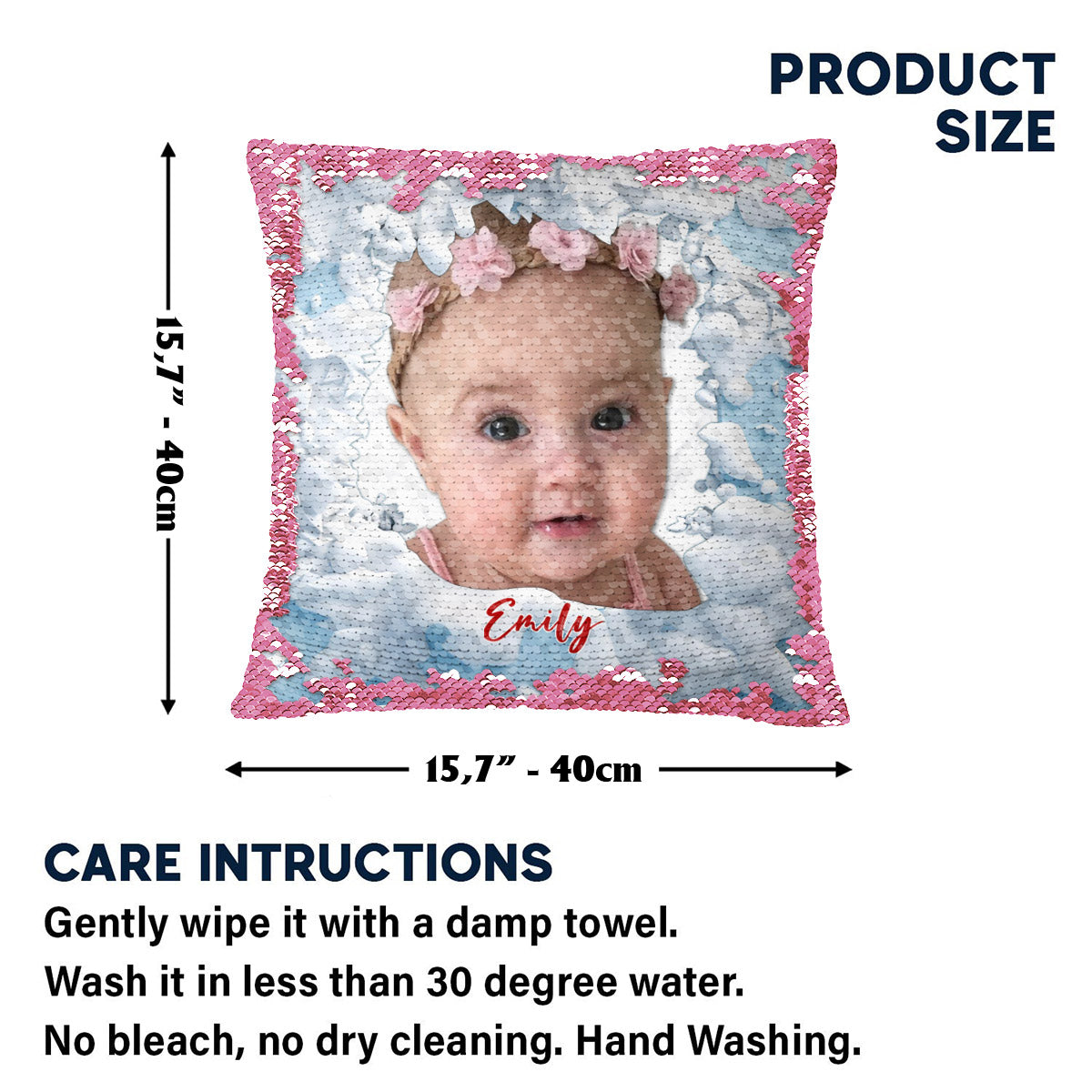 My Kids - Personalized Kid Sequin Pillow Cover