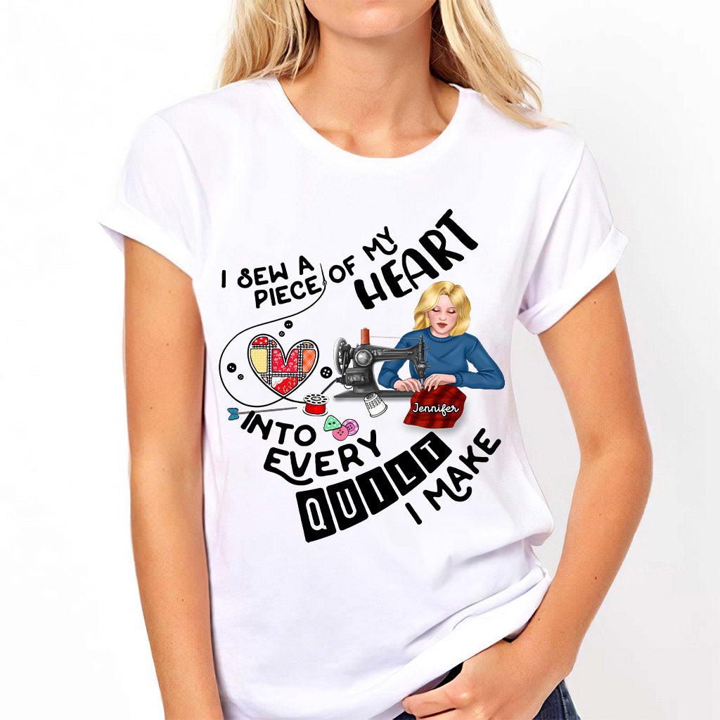 I Sewing A Piece Of My Heart - Personalized Sewing T-shirt And Hoodie