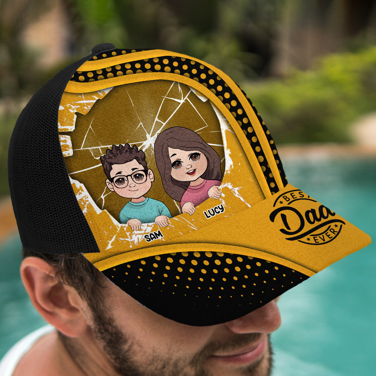 Best Dad Ever - Personalized Father Trucker Hat