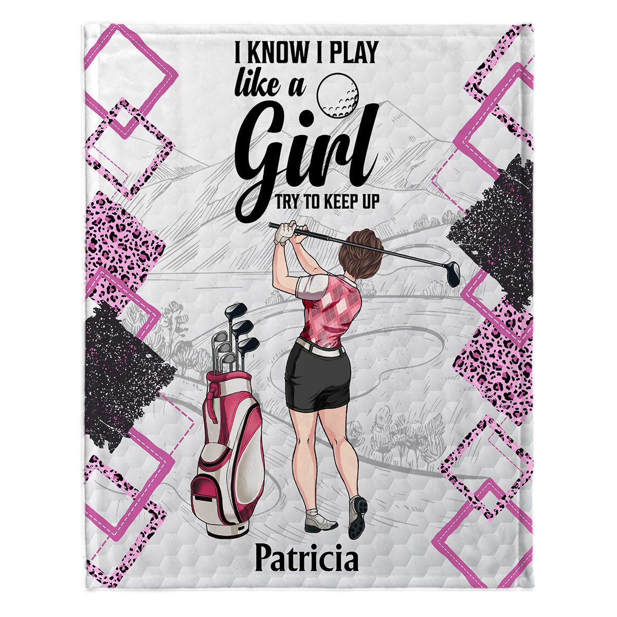 Golf Instruction - Golf gift for her, girlfriend, wife, daughter - Personalized Blanket