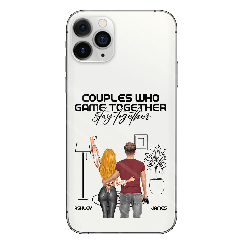 Couples Who Game Together Stay Together - Personalized Video Game Clear Phone Case