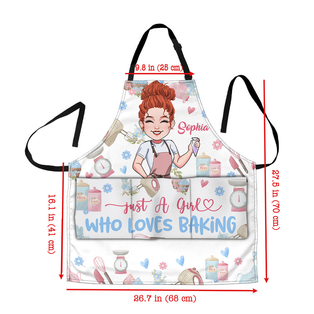 Just A Girl Who Loves Baking - Personalized Baking Apron