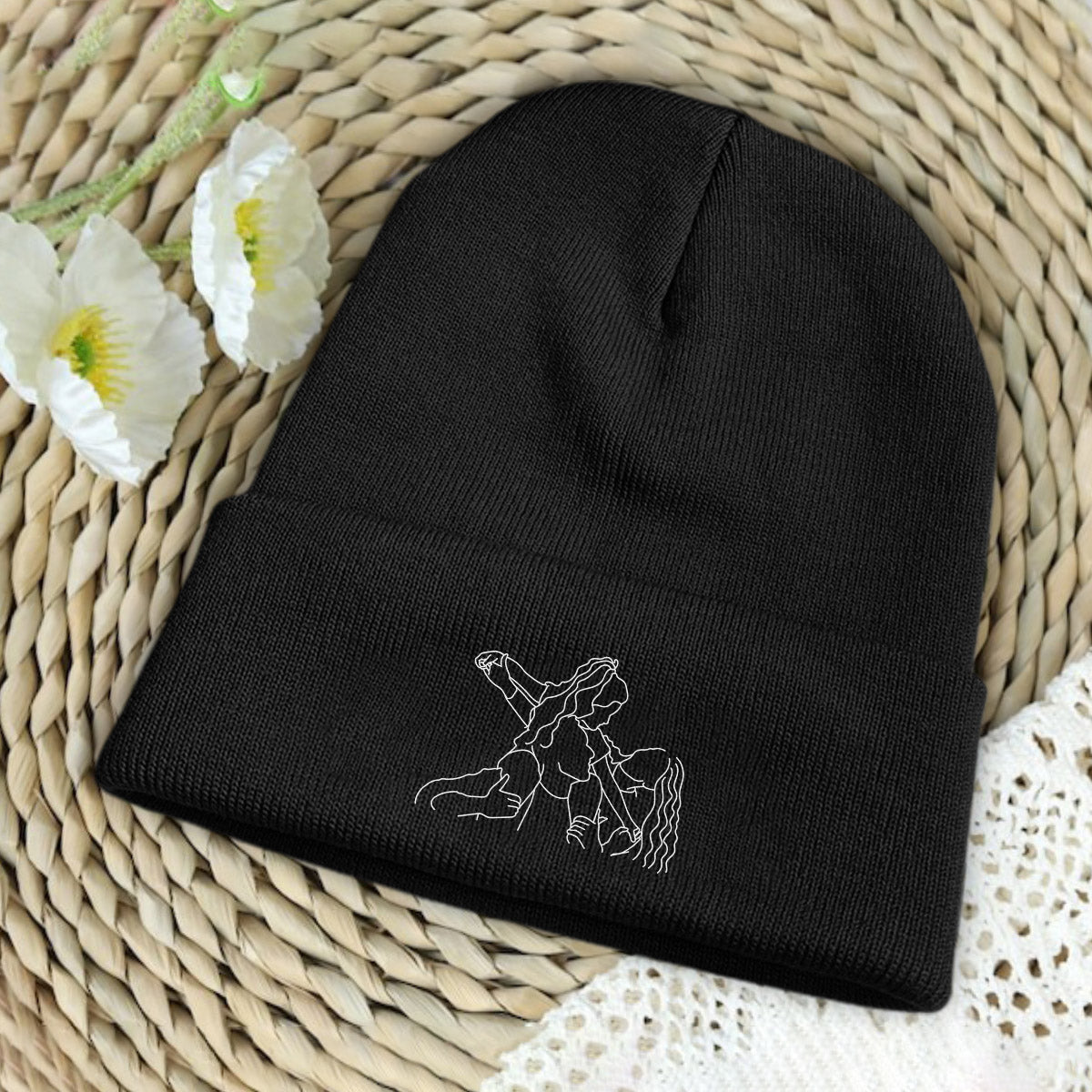 Custom Photo - Personalized Family Embroidered Beanie